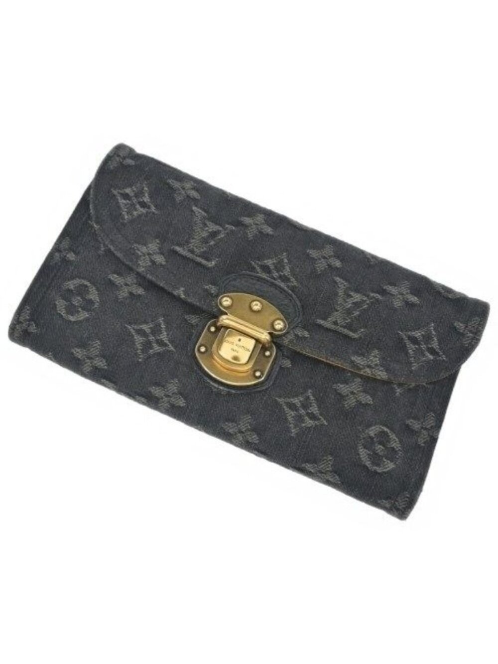 Louis Vuitton Monogram Denim Portefeuille Amelia Wallet Coin Purse